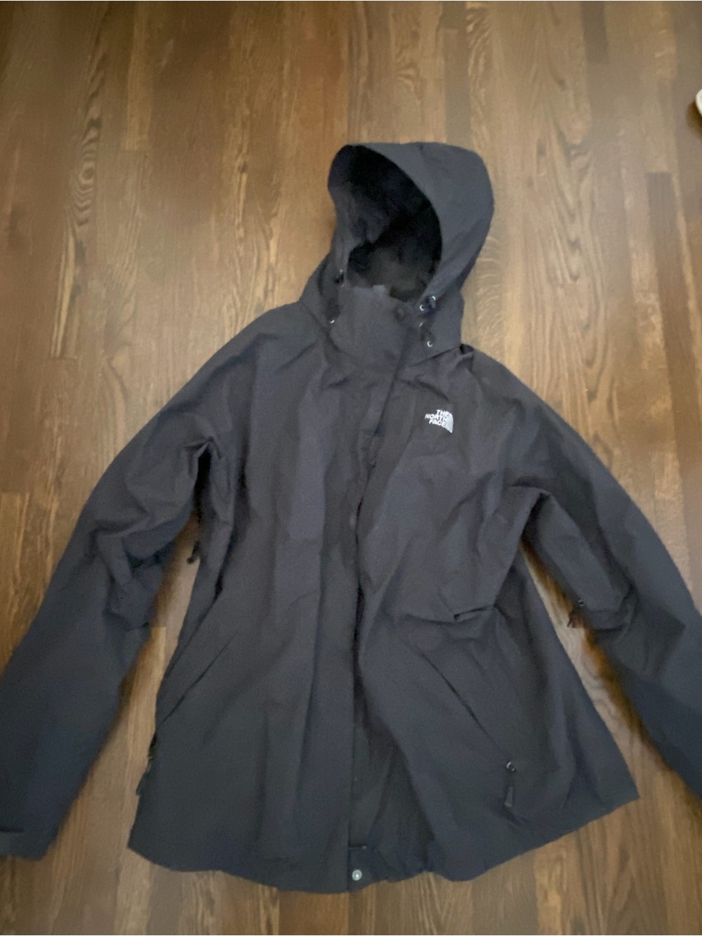 The North Face Black Hooded Rain Jacket